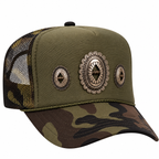 Camo Olive Concho Trucker Hat