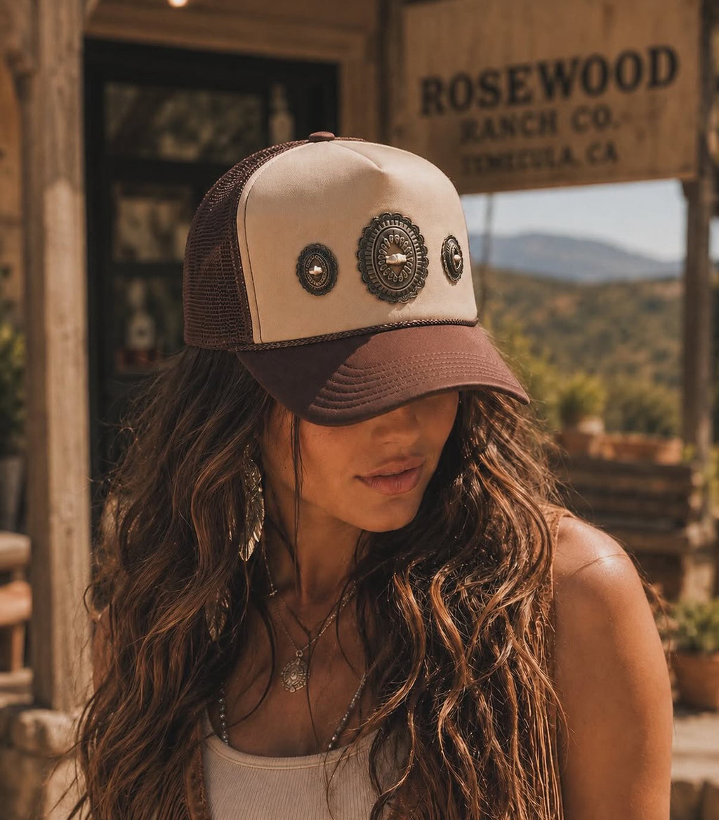 Desert Brown Concho Trucker Hat